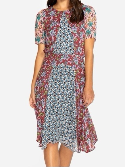 Johnny Was Jade Sonny Mixed Patchwork Floral Dress